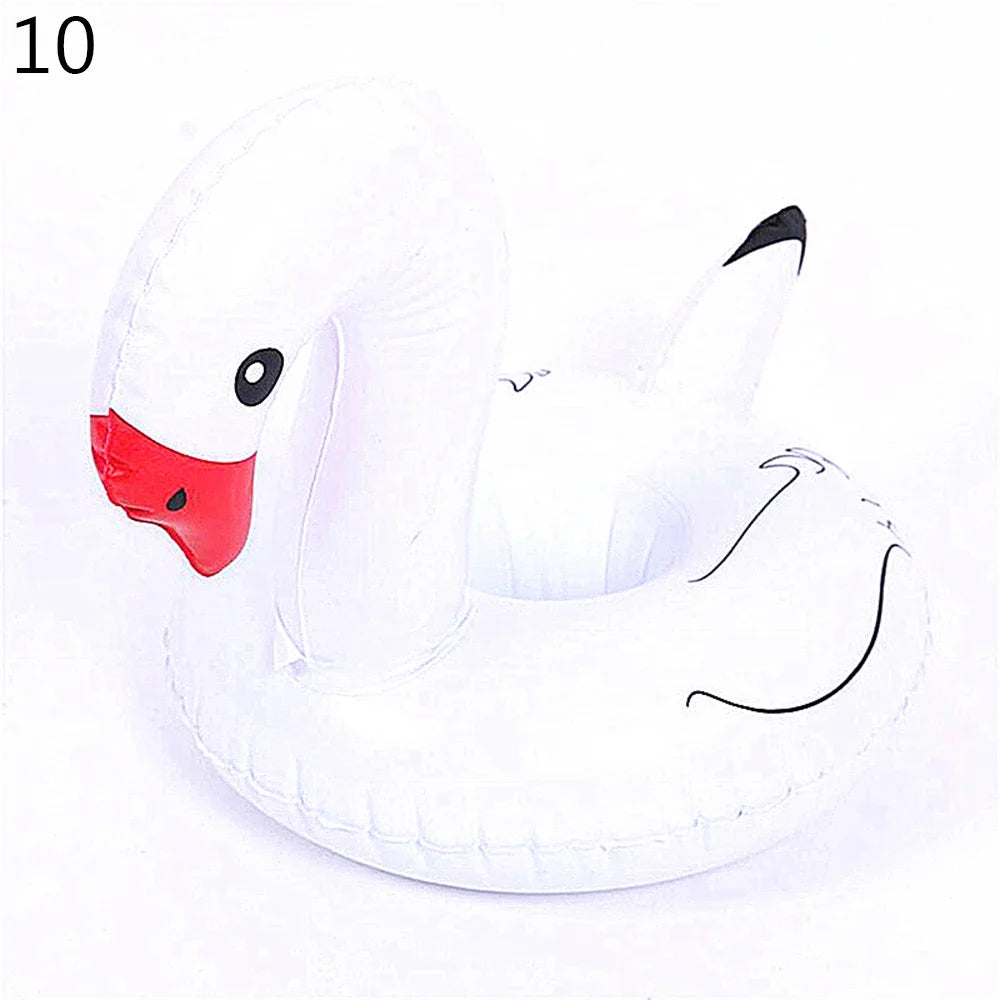 1PC Inflatable Float Cup Pad Swimming Pool Drink Cup Stand Holder Cute Drink Pool Mat for Kids Toy Summer Pool Party Decorations