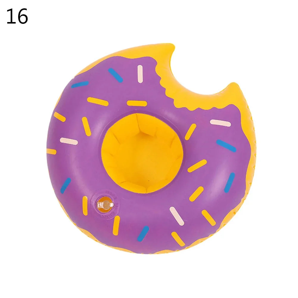 1PC Inflatable Float Cup Pad Swimming Pool Drink Cup Stand Holder Cute Drink Pool Mat for Kids Toy Summer Pool Party Decorations