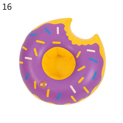1PC Inflatable Float Cup Pad Swimming Pool Drink Cup Stand Holder Cute Drink Pool Mat for Kids Toy Summer Pool Party Decorations