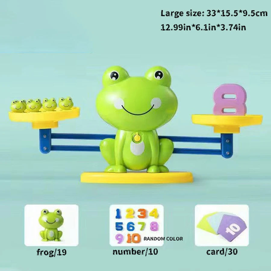 Mathematical Intelligence Math Toys Funny Frog Scale Children'S Early Education Toys Addition Subtraction Balance Enlightenment