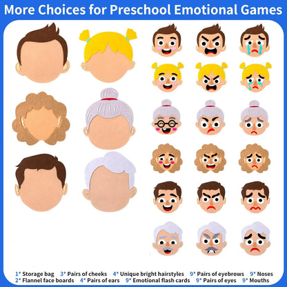 Montessori Social Emotional Boards Sensory Toys for Kids & Toddlers, Emotional Learning Activities for Boys & Girls