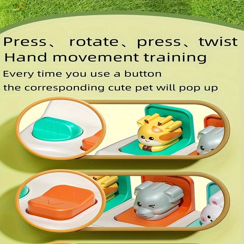 Montessori Pop up Animal Toys and Learning Boxes - Enhance Logic and Motor Skills, Suitable for Children'S Birthday Gifts