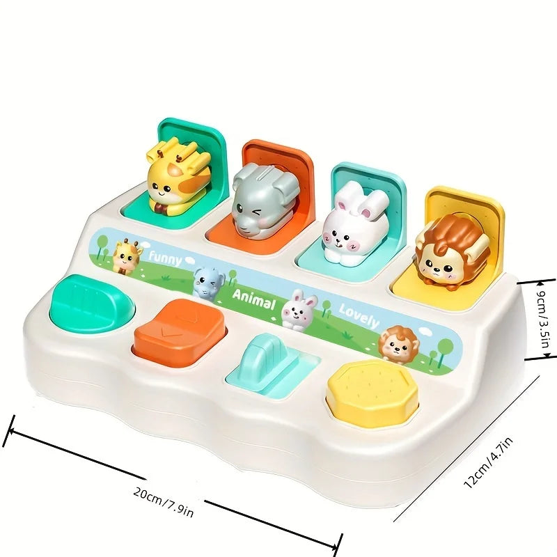 Montessori Pop up Animal Toys and Learning Boxes - Enhance Logic and Motor Skills, Suitable for Children'S Birthday Gifts