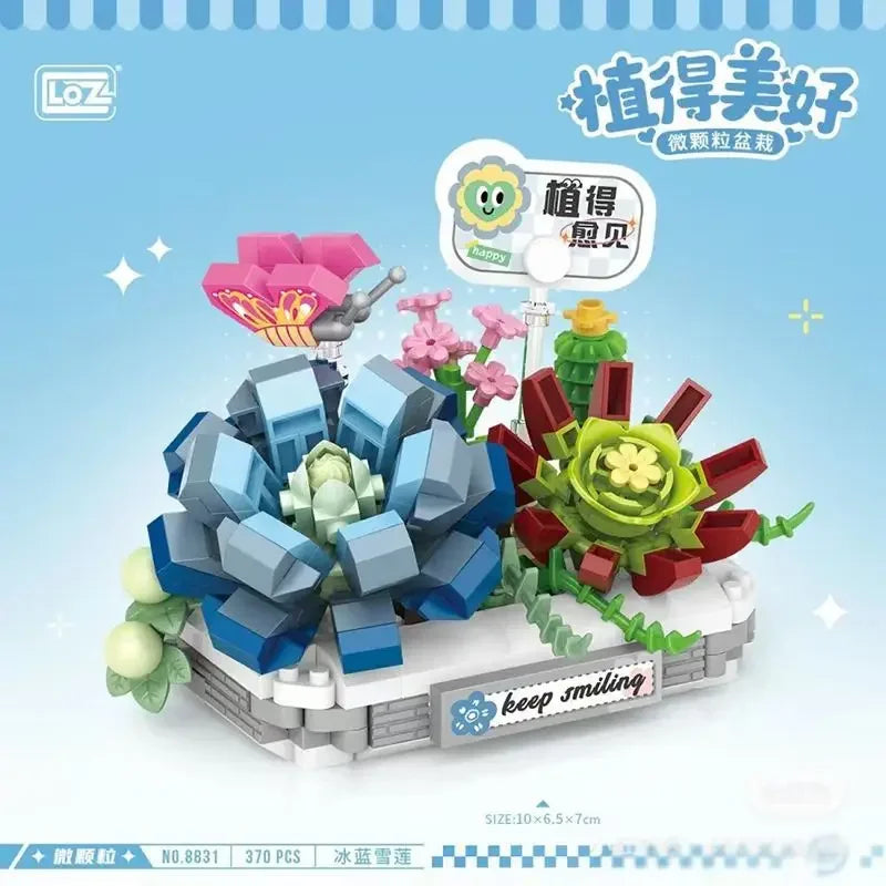 Flowers Bricks Bouquet Building Blocks Toys for Birthday Gift Room Decor Botanical Set Valentine'S Day Rose Friends Kids Adults