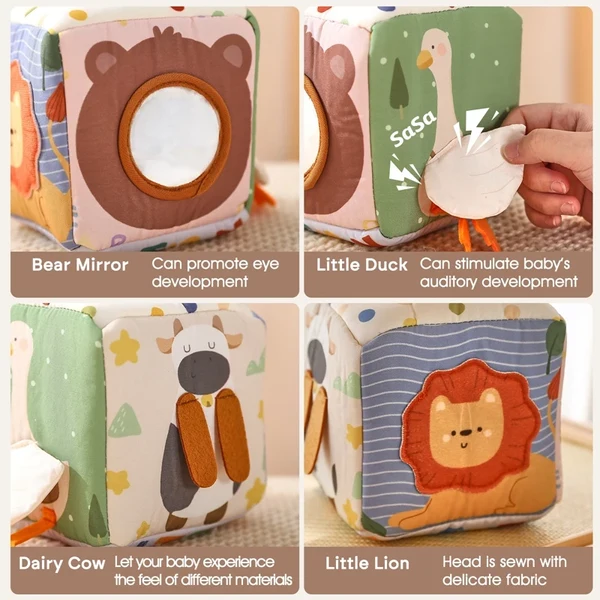 Montessori Magic Animal Tissue Box – Sensory Cloth Toy