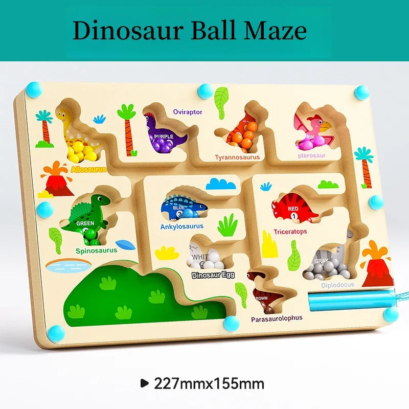Magnetic Maze Toy with Magnetic Digital Beads for Puzzle Practice and Attention Training Games