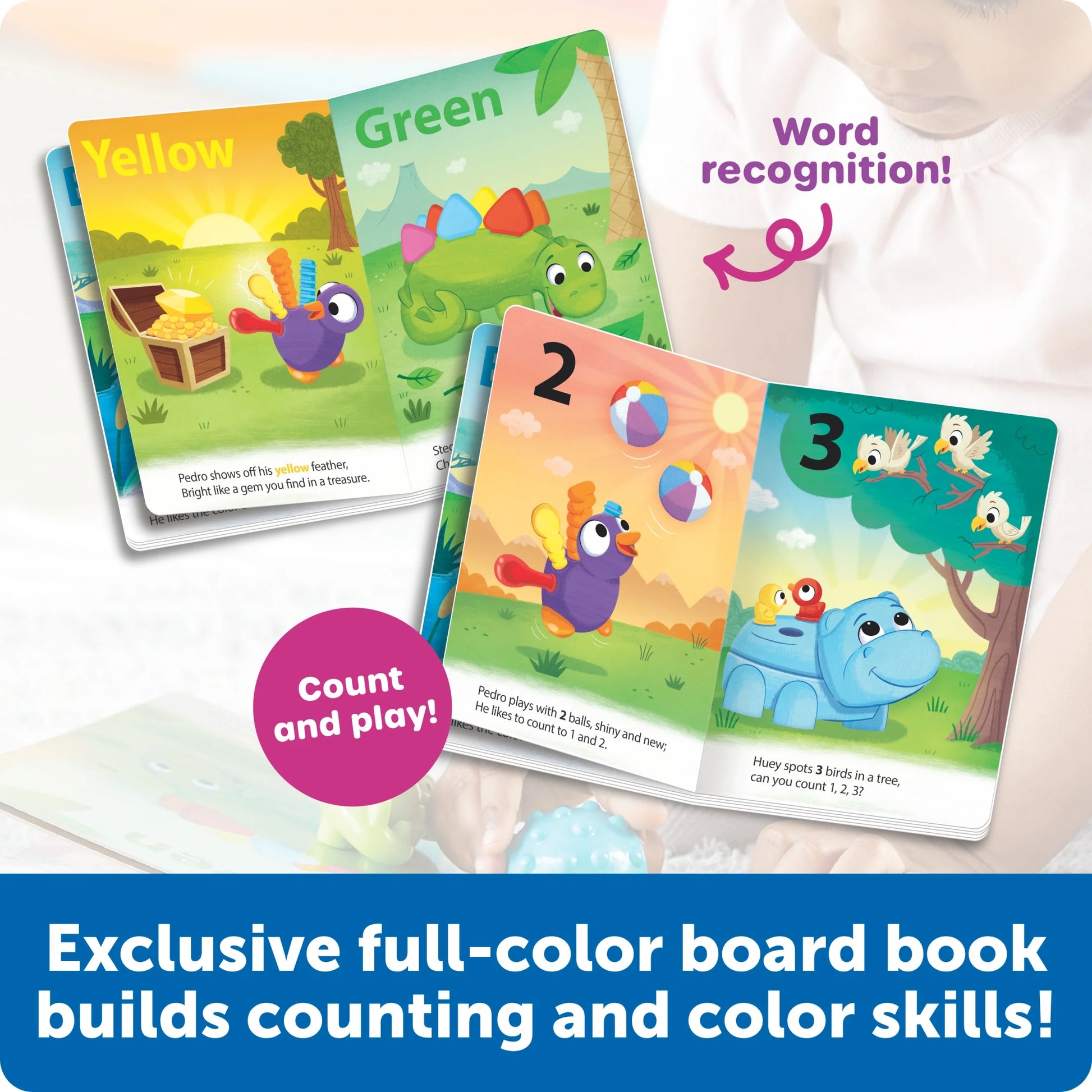 Spike and Friends Counting & Colors Book Set -Toddler Activities, Color Teaching Toys, Age 18 Months+