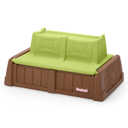 Sand & Water Bench, 2-In-1 Activity Table, Bright Green/Mountain Brown