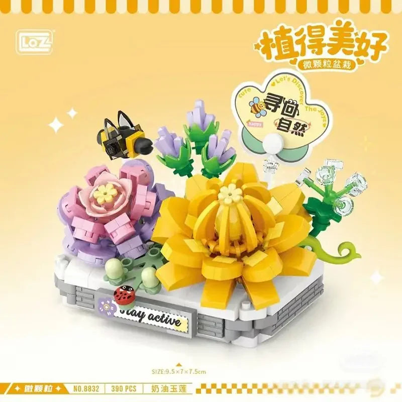Flowers Bricks Bouquet Building Blocks Toys for Birthday Gift Room Decor Botanical Set Valentine'S Day Rose Friends Kids Adults