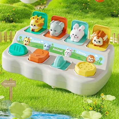Montessori Pop up Animal Toys and Learning Boxes - Enhance Logic and Motor Skills, Suitable for Children'S Birthday Gifts