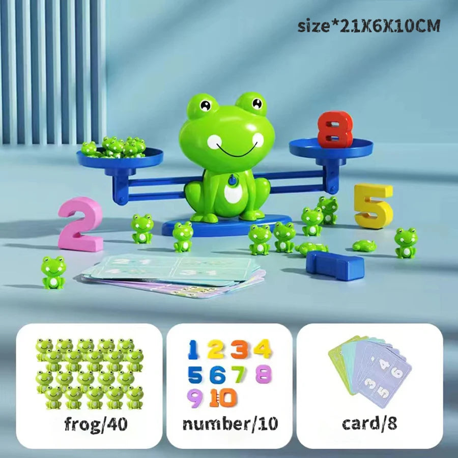 Mathematical Intelligence Math Toys Funny Frog Scale Children'S Early Education Toys Addition Subtraction Balance Enlightenment