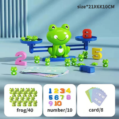 Mathematical Intelligence Math Toys Funny Frog Scale Children'S Early Education Toys Addition Subtraction Balance Enlightenment