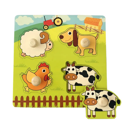 Montessori Wooden Games Baby Toys Puzzle Geometry Educational Games Kids Development Early Learning Toys for Children 1 Year 2