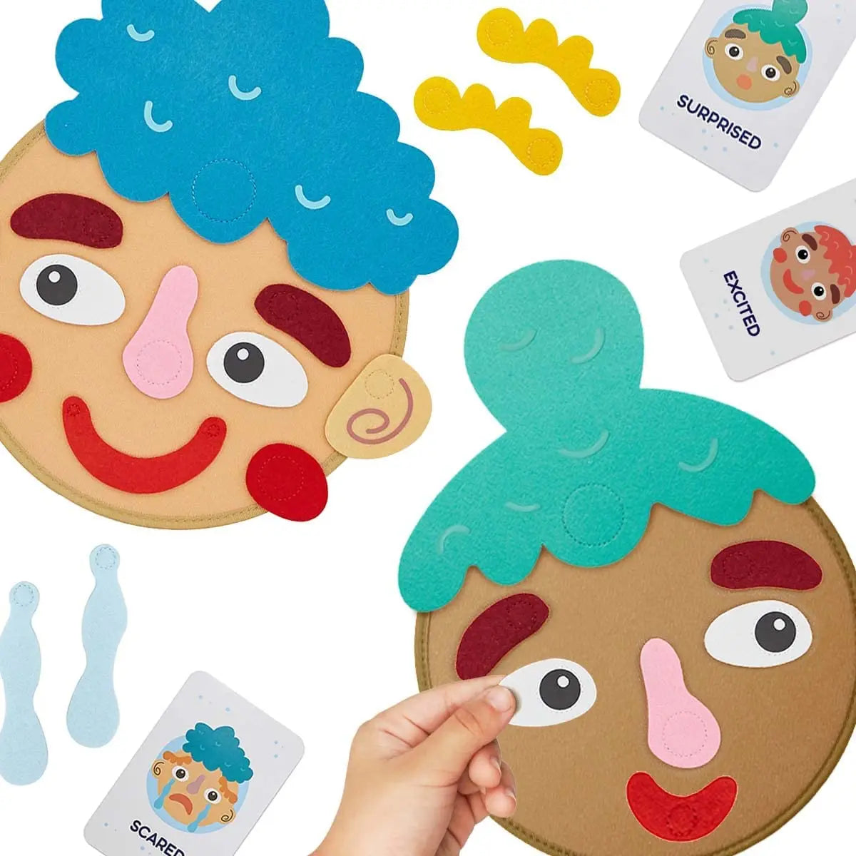 Montessori Social Emotional Boards Sensory Toys for Kids & Toddlers, Emotional Learning Activities for Boys & Girls