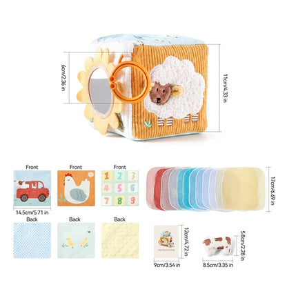 Montessori Cloths Toys Magic Cotton Animal Tissue Box Kids Finger Exercise Cloth Busy Box Toys Baby Educational Activity Sensory