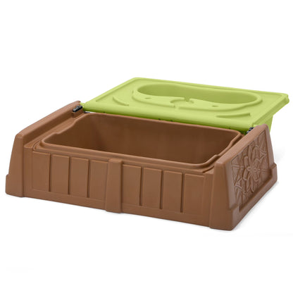 Sand & Water Bench, 2-In-1 Activity Table, Bright Green/Mountain Brown