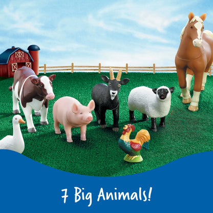 Jumbo Farm Animals, Figures Set for Toddlers, Ages 18 Months+