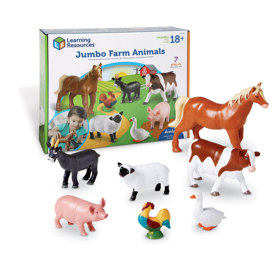 Jumbo Farm Animals, Figures Set for Toddlers, Ages 18 Months+