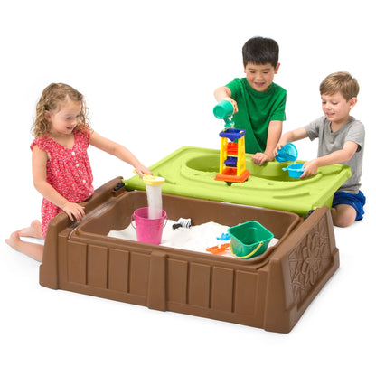 Sand & Water Bench, 2-In-1 Activity Table, Bright Green/Mountain Brown