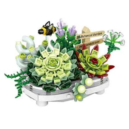 Flowers Bricks Bouquet Building Blocks Toys for Birthday Gift Room Decor Botanical Set Valentine'S Day Rose Friends Kids Adults