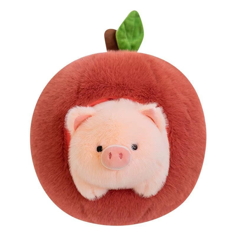 Influencer-Style Apple Pig Plush Toy with PP Cotton Filling Hidden Stealing Detachable Doll New Style Gift for Girls