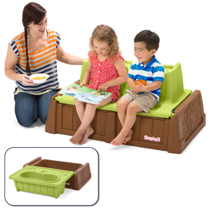 Sand & Water Bench, 2-In-1 Activity Table, Bright Green/Mountain Brown
