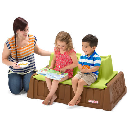 Sand & Water Bench, 2-In-1 Activity Table, Bright Green/Mountain Brown
