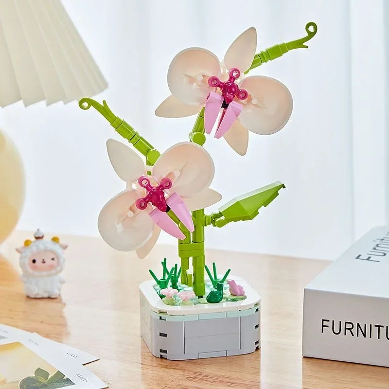 Flowers Bricks Bouquet Building Blocks Toys for Birthday Gift Room Decor Botanical Set Valentine'S Day Rose Friends Kids Adults