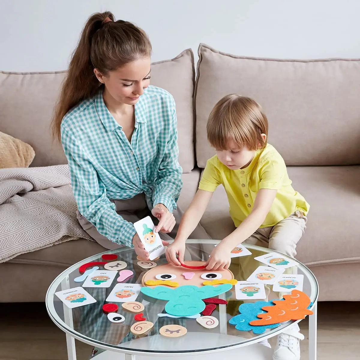Montessori Social Emotional Boards Sensory Toys for Kids & Toddlers, Emotional Learning Activities for Boys & Girls