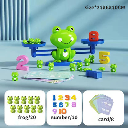 Mathematical Intelligence Math Toys Funny Frog Scale Children'S Early Education Toys Addition Subtraction Balance Enlightenment