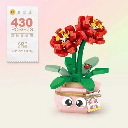 Flowers Bricks Bouquet Building Blocks Toys for Birthday Gift Room Decor Botanical Set Valentine'S Day Rose Friends Kids Adults