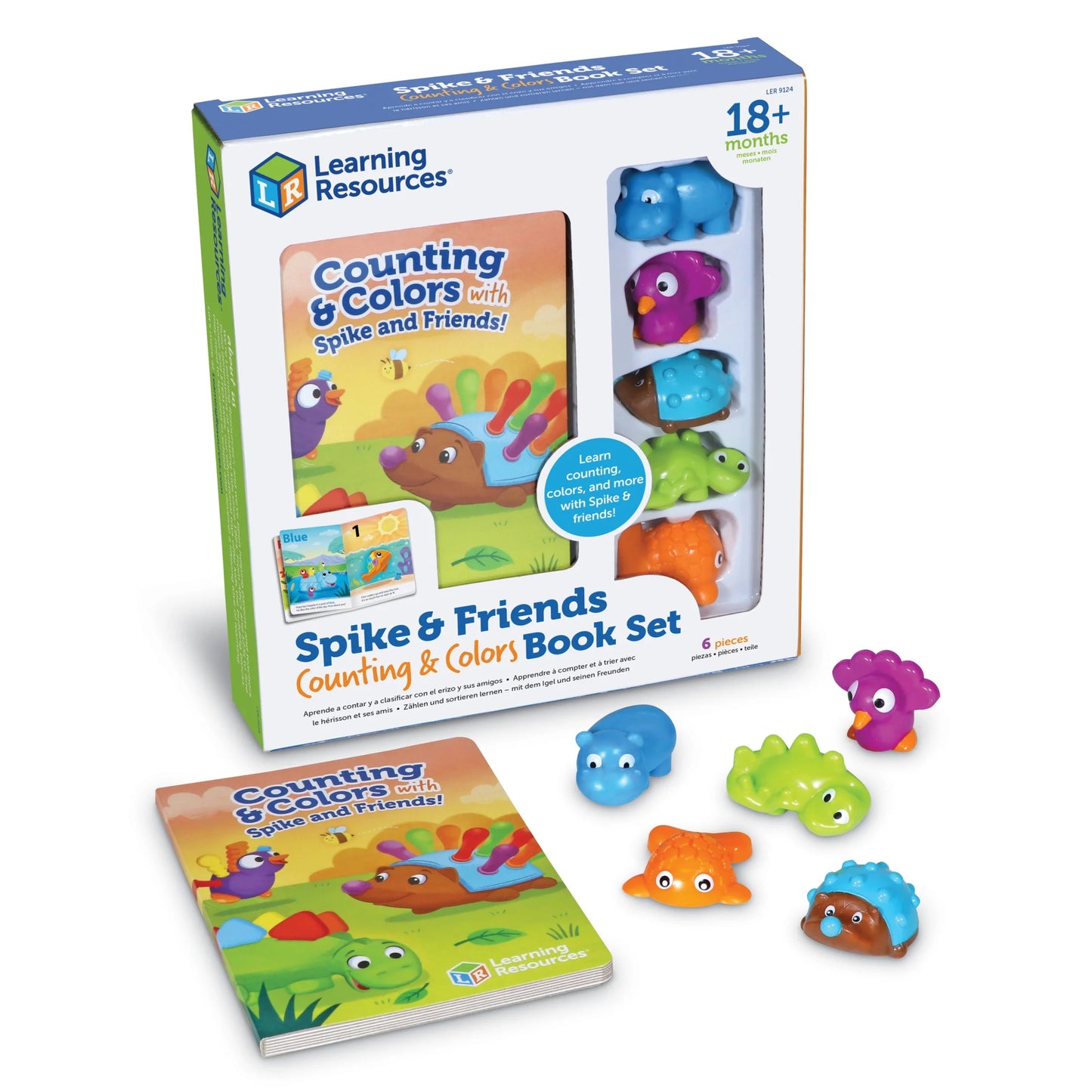 Spike and Friends Counting & Colors Book Set -Toddler Activities, Color Teaching Toys, Age 18 Months+