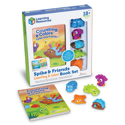Spike and Friends Counting & Colors Book Set -Toddler Activities, Color Teaching Toys, Age 18 Months+