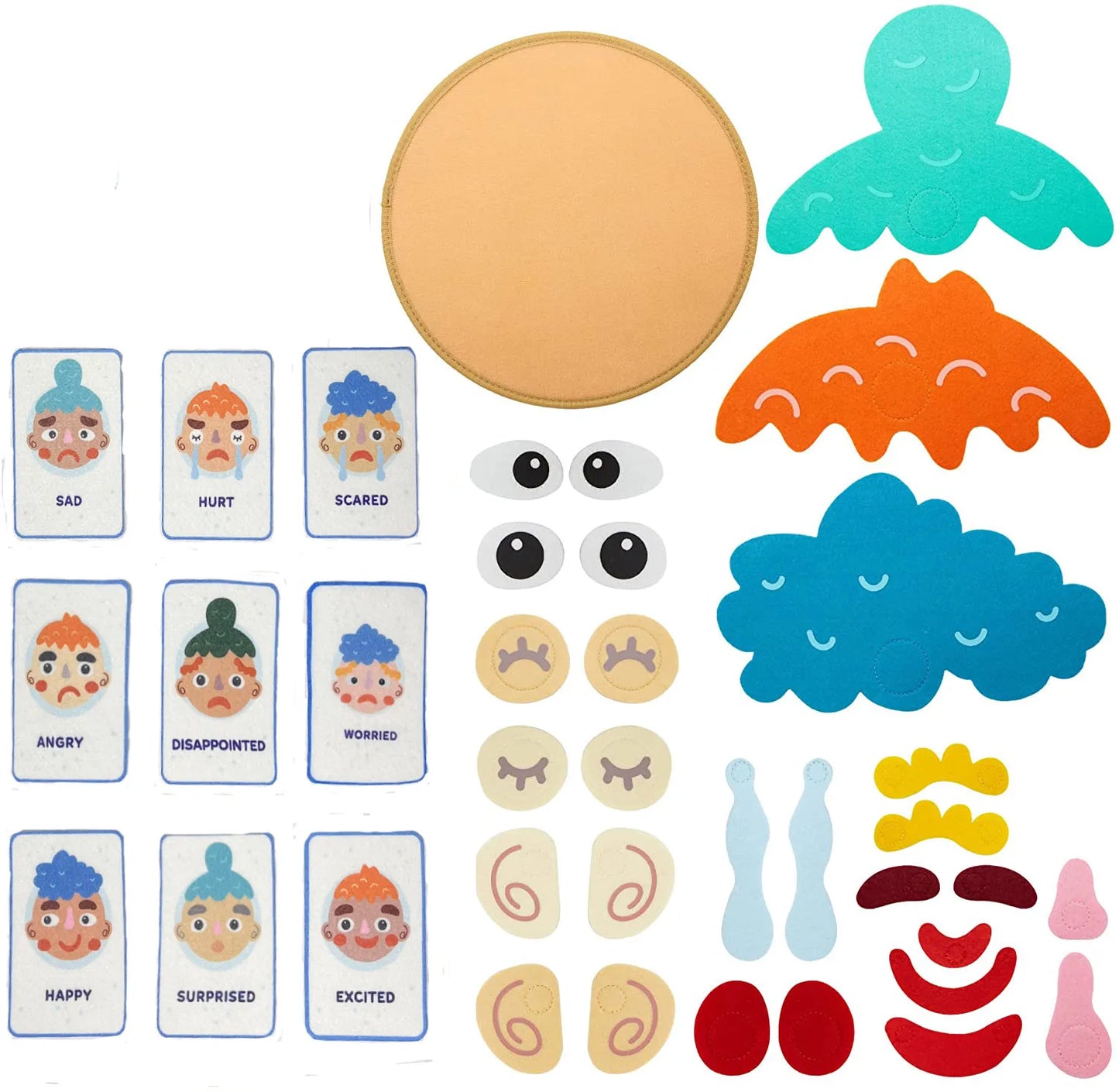 Montessori Social Emotional Boards Sensory Toys for Kids & Toddlers, Emotional Learning Activities for Boys & Girls