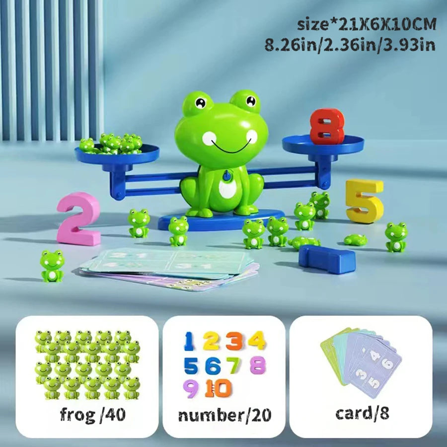 Mathematical Intelligence Math Toys Funny Frog Scale Children'S Early Education Toys Addition Subtraction Balance Enlightenment