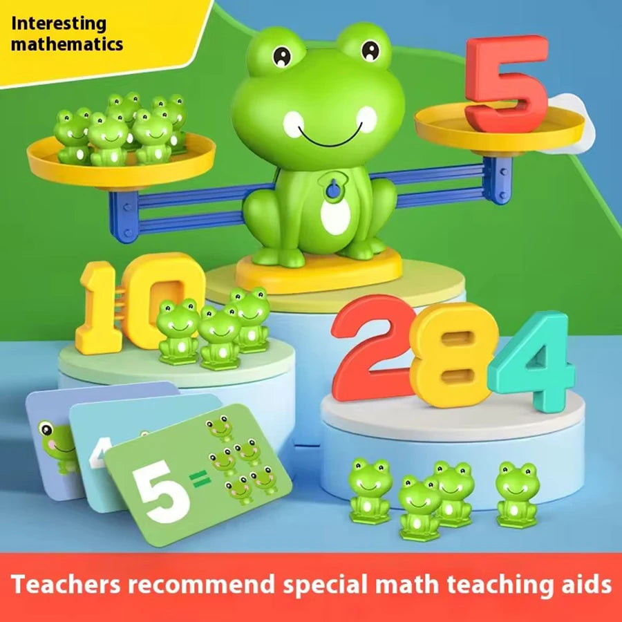 Mathematical Intelligence Math Toys Funny Frog Scale Children'S Early Education Toys Addition Subtraction Balance Enlightenment