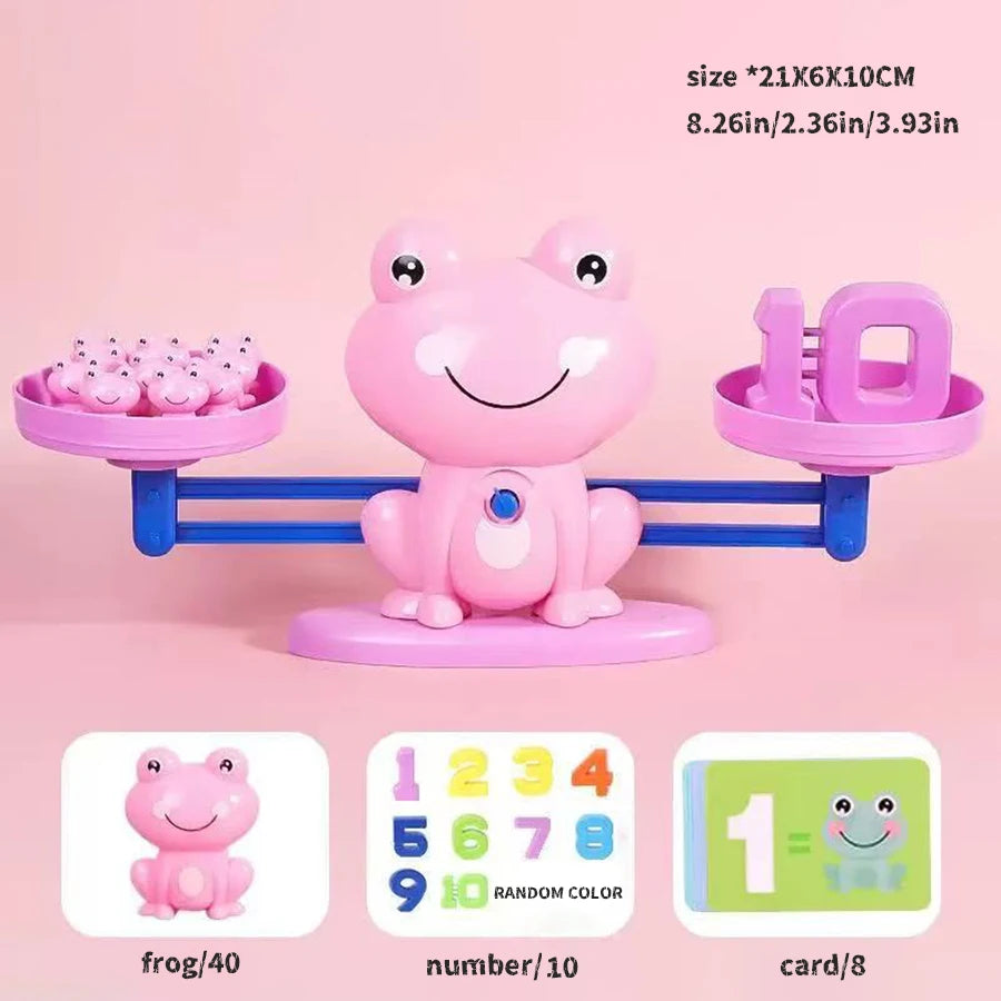 Mathematical Intelligence Math Toys Funny Frog Scale Children'S Early Education Toys Addition Subtraction Balance Enlightenment